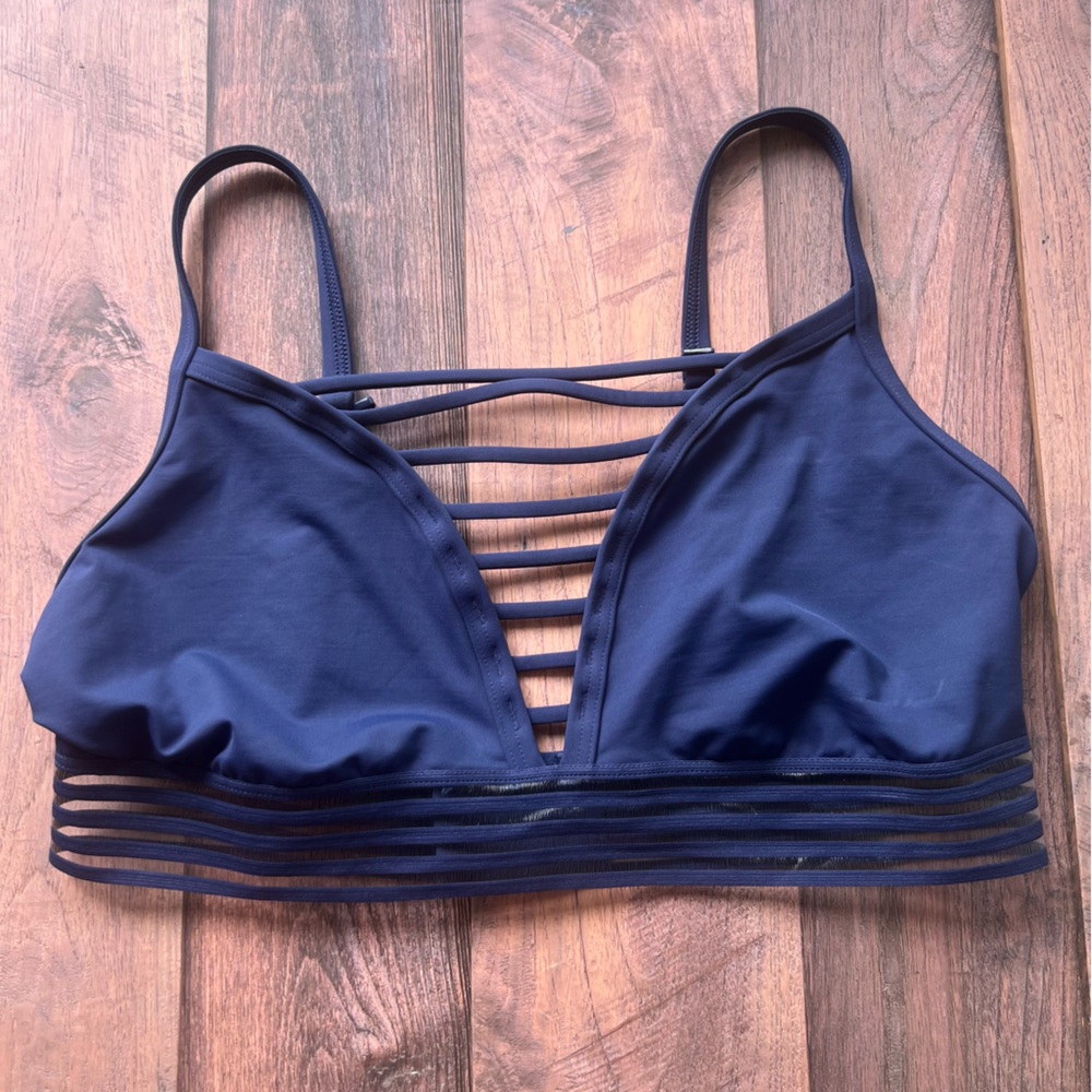 Pink Victoria's Secret Ultimate Strappy Cage Sports Bra Navy Blue S-DD